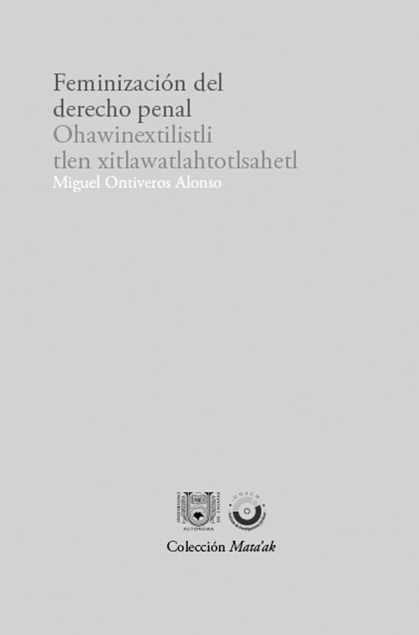 Feminización del derecho penalOhawinextilistli tlen xitlawatlahtotlsahetl UNACH