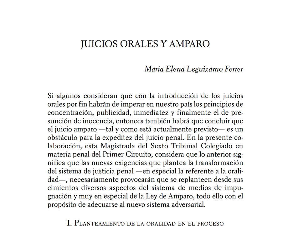 Jucios Orales y Amparo