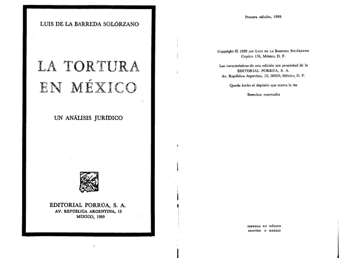 La Tortura en México Porrúa