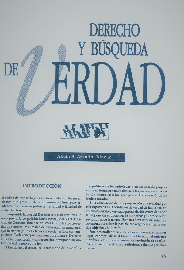 Derecho y busqueda de la verdad Articulo