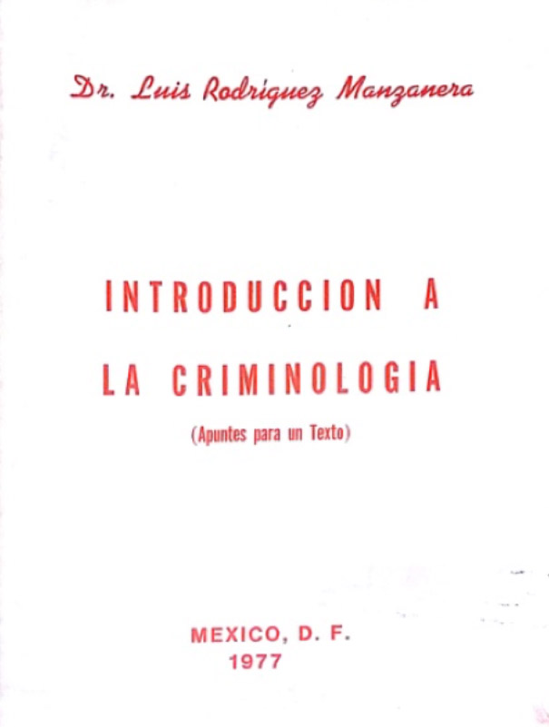 Introducción a la Criminología México D.F.